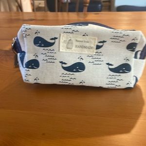 🐳 NWT Whale print smaller cosmetic bag. 🐳 Host pick 🐳